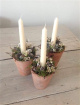 CHRISTMAS | Taper Candle In A Festive Pot