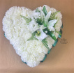 Artificial Funeral Flowers | Heart Posy-14 Inch
