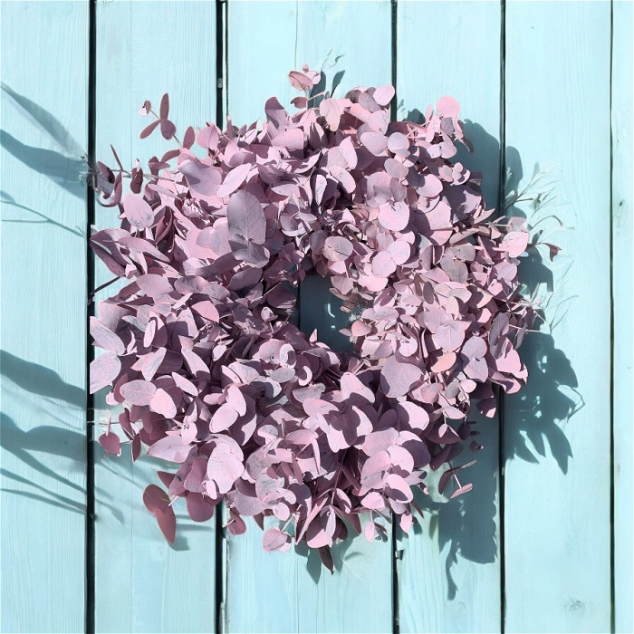Gifts | Mother's Day | Spring/Summer | Wreaths | Fresh Dipped Powder Pink Eucalyptus Wreath