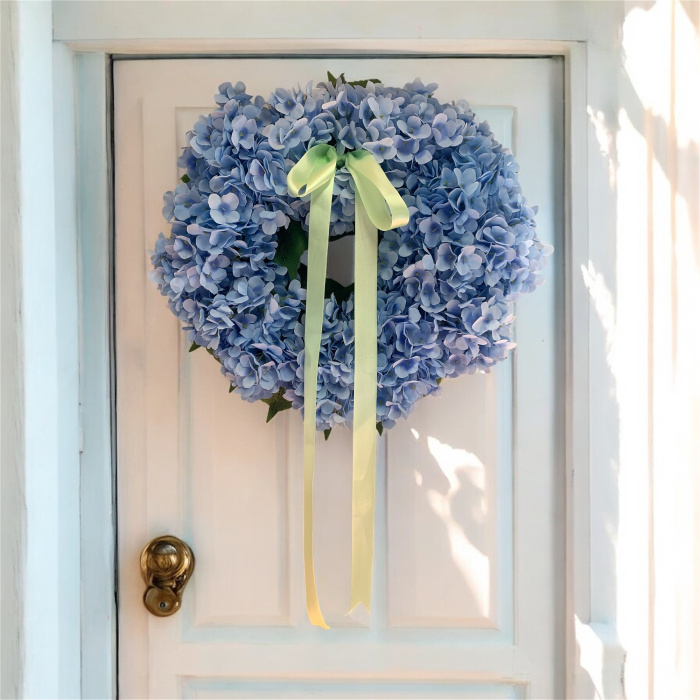 Gifts | Spring/Summer | Wreaths | Faux Blue Hydrangea Wreath