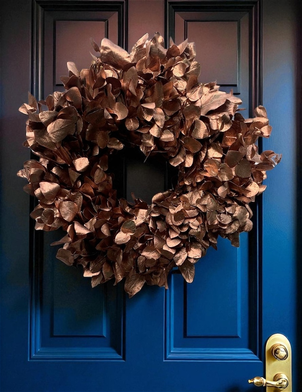 Gifts | Wreaths | Fresh Dipped Metallic Copper Eucalyptus Wreath