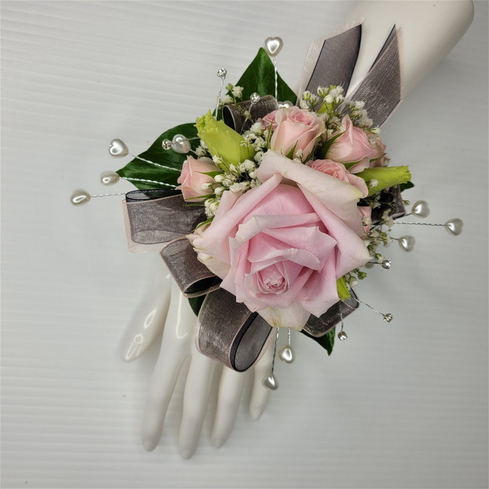 Debs Corsage | Gifts | Fresh Pink Flower Debs Wrist Corsage