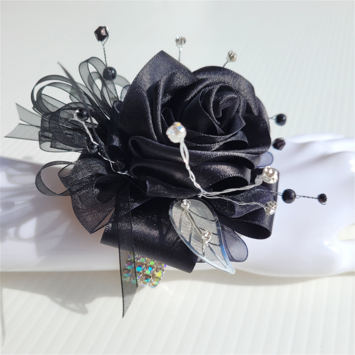 Debs Corsage | Gifts | Upsell gifts | Artificial Black Rose Debs Wrist Corsage