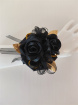Debs Corsage | Gifts | Artificial Black Rose & Gold Debs Wrist Corsage