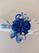 Debs Corsage | Gifts | Artificial Blue Rose & Silver Debs Wrist Corsage