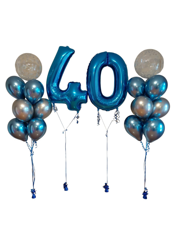 Balloons | Luxury Chrome Birthday Balloon Towers & Foil Numbers