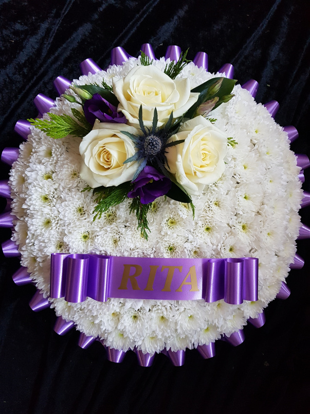 Sympathy | White based posy pad