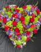 Sympathy | Multi Floral Heart Tribute