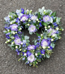 Funeral Flowers | Open sympathy heart.