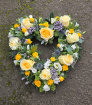 Funeral Flowers | Open sympathy heart.