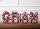 Funeral Flowers | Mixed flower funeral letters.
