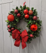 Christmas | Decorated holly wreath.