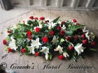 Funeral Flowers  | Funeral Irish Flowers | Muslim Asian Funeral Flowers | 6ft red Red and Lilly coffin spray