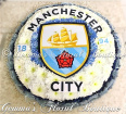 Football Funeral Flowers | Funeral Flowers  | Manchester City Badge Funeral tribute