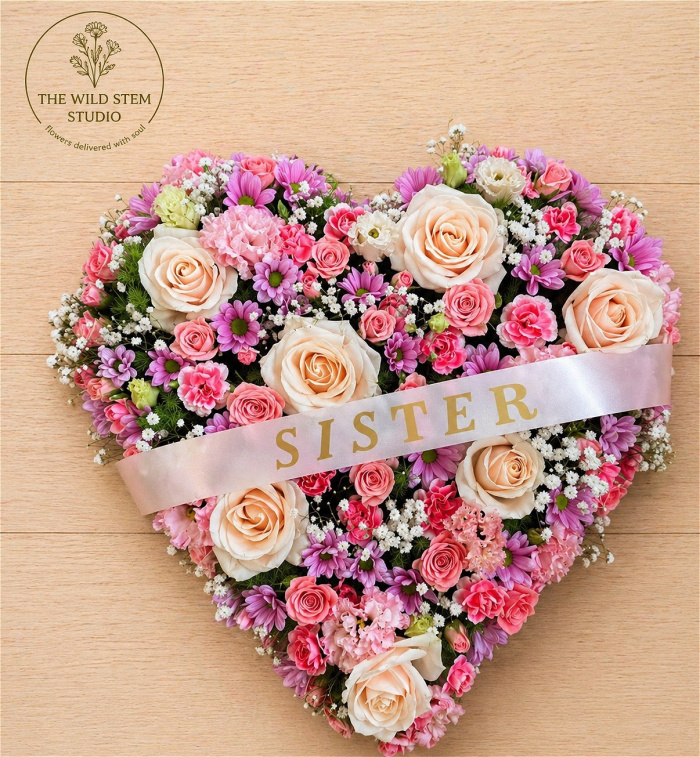 Sympathy Tributes | Bespoke Heart Tribute Arrangement