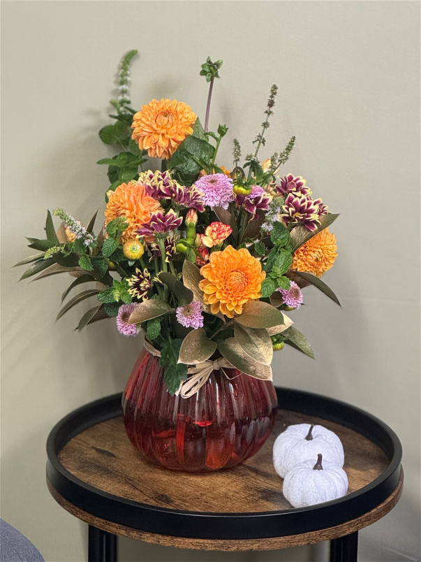 Autumn | Pumpkin vase arrangement