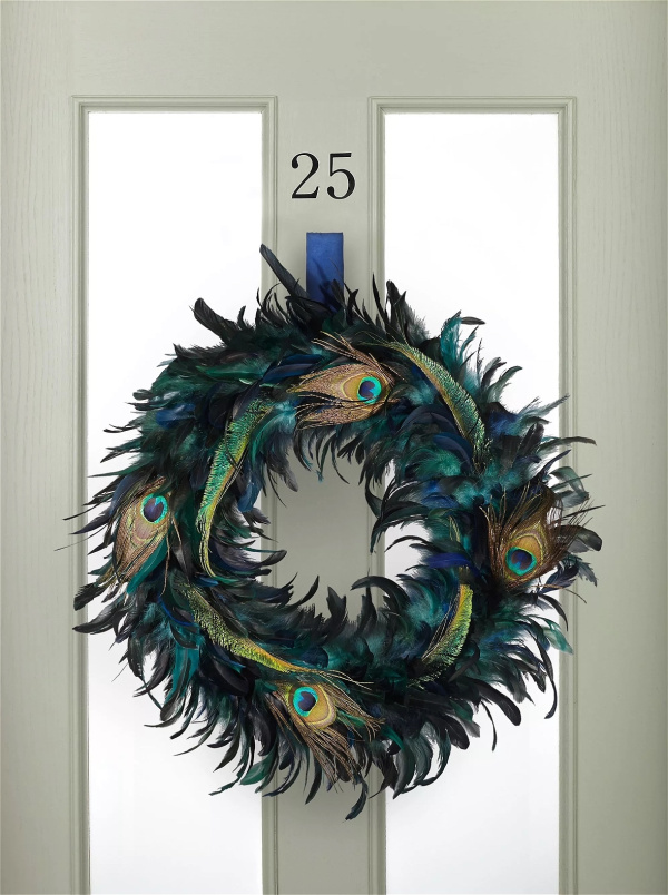 Autumn | Christmas | Gifts | Mother's Day | Peacock feather wreath