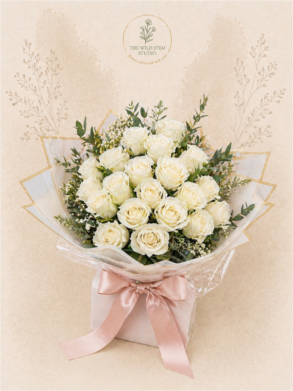 Luxe Bouquets | Roses Bouquets | Blush Elegance Bouquet