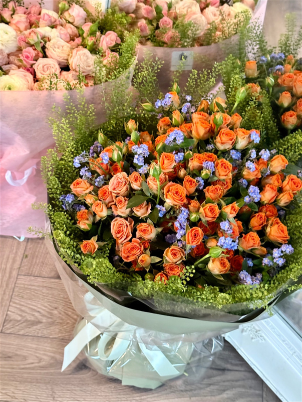 Festive Bouquets | Touch of blue garden bouquet