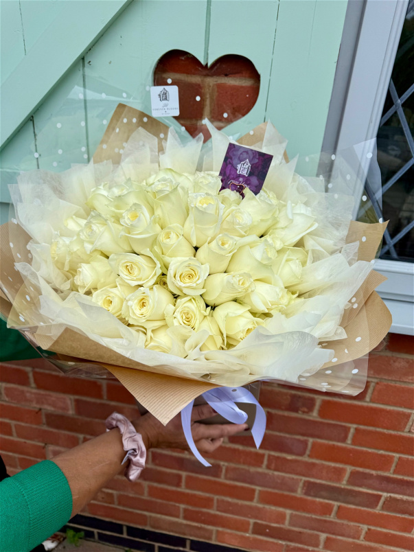 Christmas Festivities Bouquet | Sympathy Bouquets | White dreamy bouquet