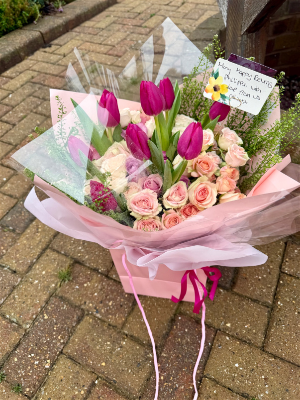 February Bouquets | Pink tulips