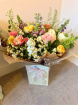 Mothers Day Bouquets | Mother’s Day Florist choice with heart pastel balloon