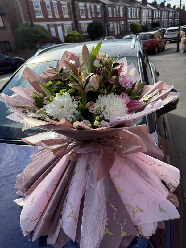 Anniversary | Arrangements | Birthday | Bouquets | Florist Choice Bouquets | Gifts | Graduation | Mother's Day | New Baby | Show Them Some LOVE | Spectacular Frilly Wrap Bouquet