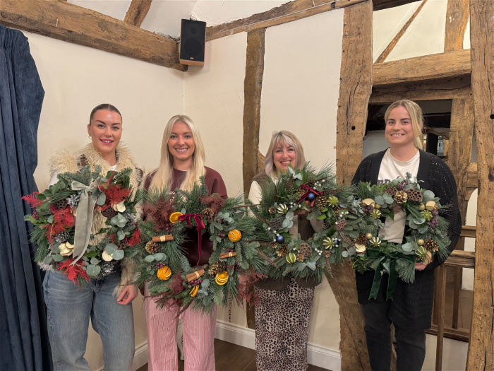 Christmas | Workshops | Wednesday 25th November 2026 Luxury Wreath Workshop- Mrs Salisbury's Wickham Bishops