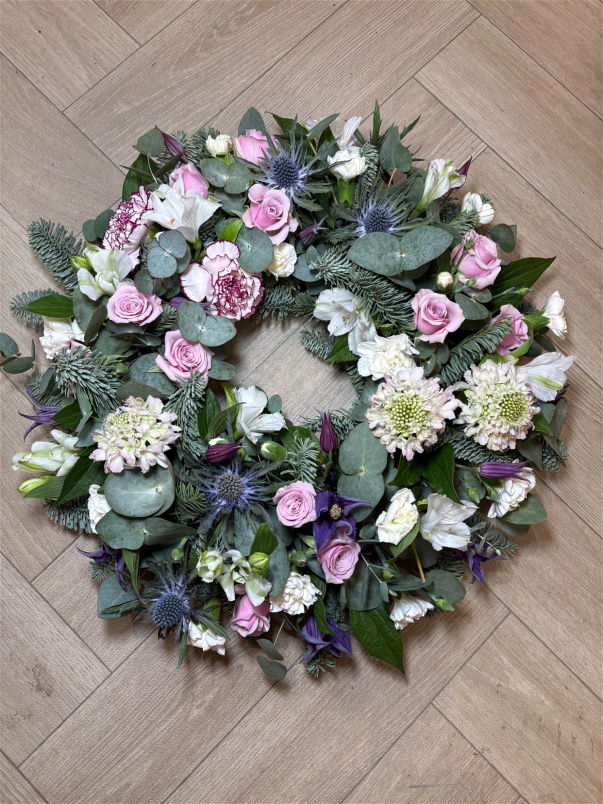 Funeral Flowers | Pink Wreath