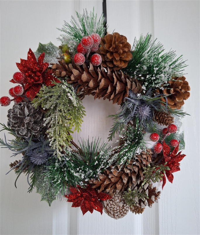 Artificial Flower Wreaths | Christmas Wreath