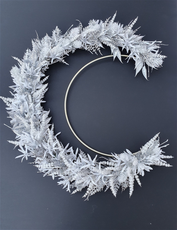 Artificial Flower Wreaths | Floral Crescent Moon