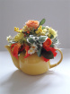 Artificial Accessories and Designs | Yellow Teapot Arrangement