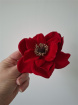 Artificial Accessories | Artificial Accessories and Designs | Red Anemone Hair Clip