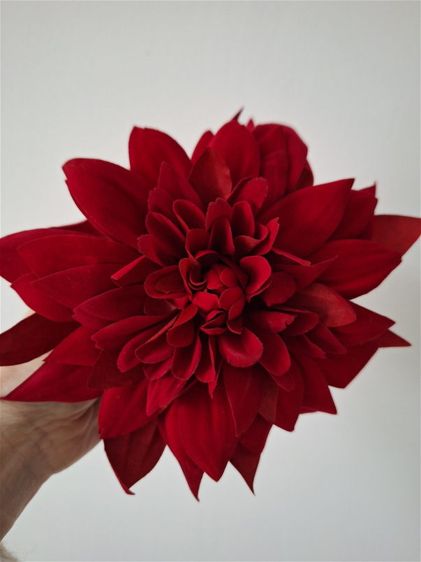 Artificial Accessories | Artificial Accessories and Designs | Red Dahlia Hair Clip