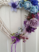 Artificial Flower Wreaths | Blue, Purple and Pink Floral Heart Wreath