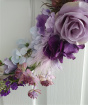 Artificial Flower Wreaths | Blue, Purple and Pink Floral Heart Wreath