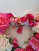 Artificial Flower Wreaths | Pretty Pink Floral Heart Wreath