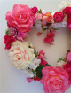Artificial Flower Wreaths | Pretty Pink Floral Heart Wreath