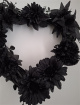 Artificial Flower Wreaths | Funeral Flowers | Black Heart Wreath