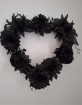 Artificial Flower Wreaths | Funeral Flowers | Black Heart Wreath