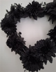 Artificial Flower Wreaths | Funeral Flowers | Black Heart Wreath