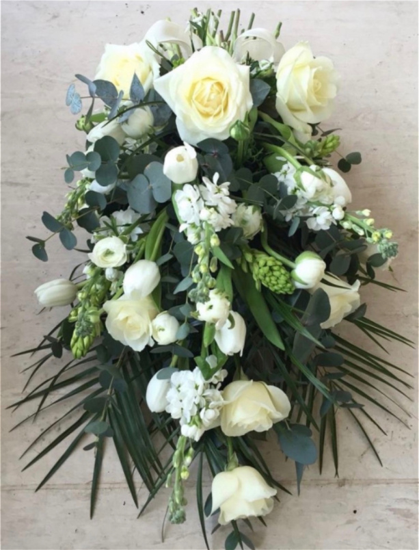 Sprays & Sheaves | View All Funeral Flowers | Classic White Sheaf