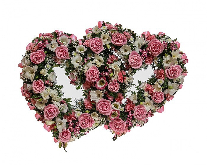 Hearts | View All Funeral Flowers | Double Open Heart