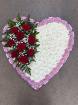 Hearts | View All Funeral Flowers | Pink & White Heart