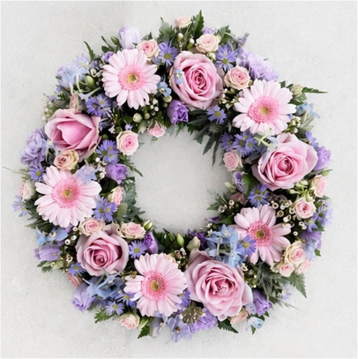 View All Funeral Flowers | Wreath Rings | Wreath ring pastel