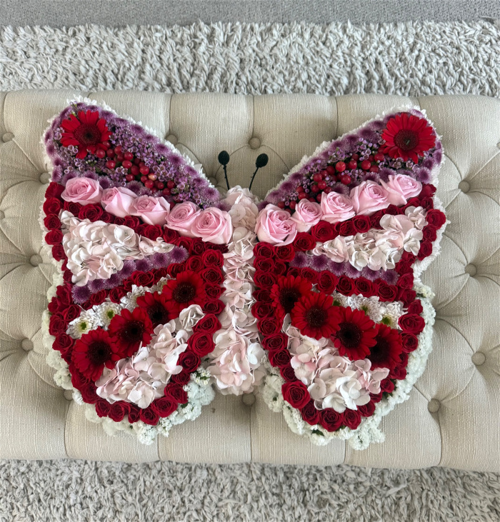 Specialised Tributes | View All Funeral Flowers | Butterfly Red