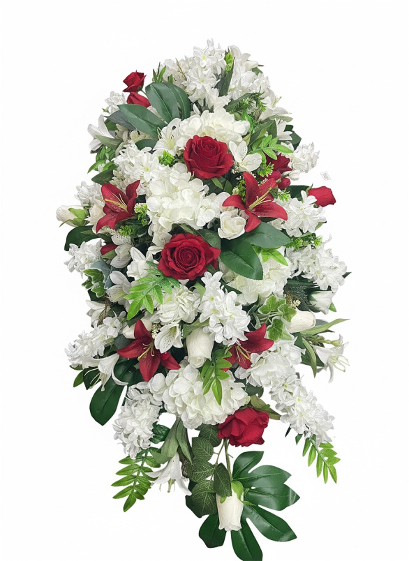 Arrangements | Coffin spray red and white
