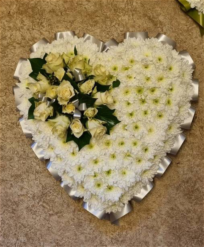 Farewell Flower Tributes | Funeral Heart Posy