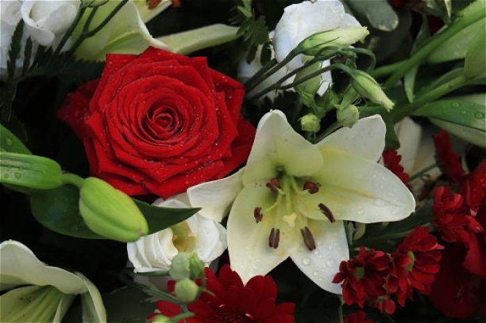Bouquets | Valentine's Day | Red Rose and Lily Bouquet