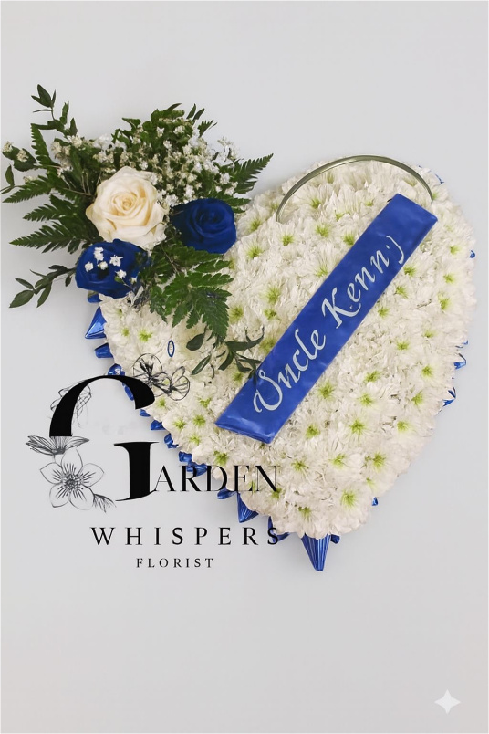 Funeral & Sympathy Flowers | Based Funeral Heart Tribute